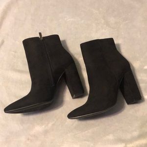 JustFab Rosamund Suede booties